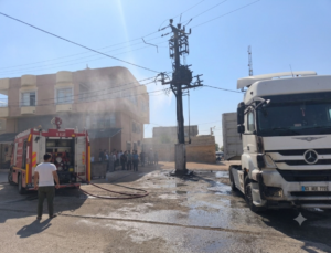 Şanlıurfa eyüpye ilçesi ağcekale yolu Eyüp Nebi melside trafo yangin