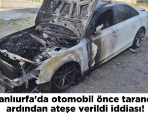 Birecik’te Park Halindeki Otomobile Önce Kurşun Yağdırdılar, Ardından Ateşe Verdiler!