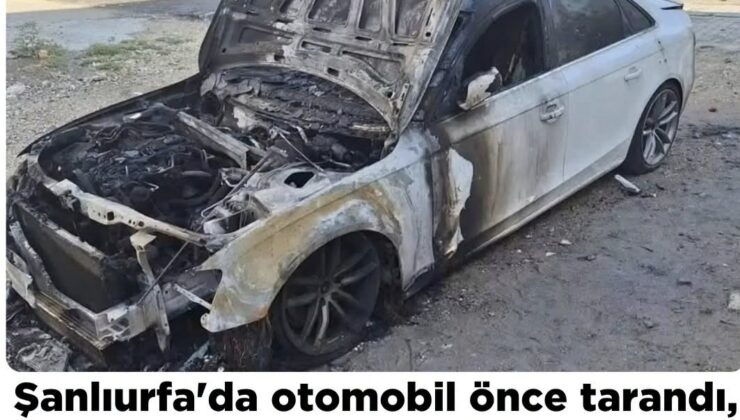 Birecik’te Park Halindeki Otomobile Önce Kurşun Yağdırdılar, Ardından Ateşe Verdiler!
